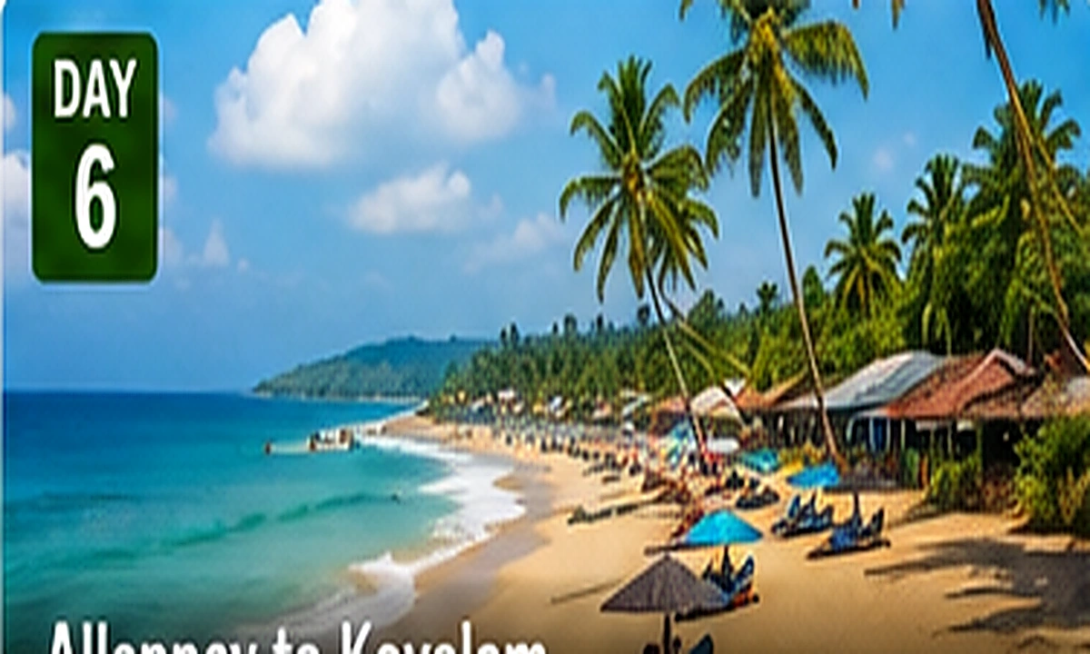 Alleppey to Kovalam sightseeing route, attractions and activities