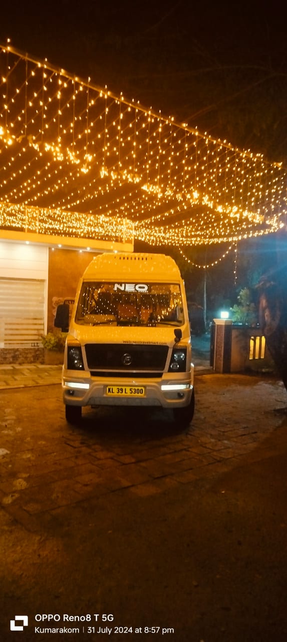 tempo traveller rent in kerala, tempo taxi tariff kochi